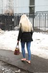 Feet - Nina D - 2017-04-19 Bare feet in the cold slush