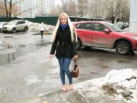 Feet - Nina D - 2017-04-19 Bare feet in the cold slush