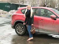 Feet - Nina D - 2017-04-19 Bare feet in the cold slush