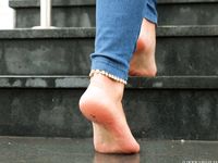 Feet - Nina D - 2017-04-19 Bare feet in the cold slush