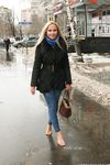 Feet - Nina D - 2017-04-19 Bare feet in the cold slush