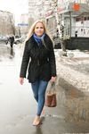Feet - Nina D - 2017-04-19 Bare feet in the cold slush
