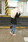 Feet - Nina D - 2017-04-19 Bare feet in the cold slush
