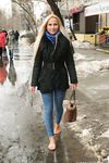 Feet - Nina D - 2017-04-19 Bare feet in the cold slush
