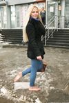 Feet - Nina D - 2017-04-19 Bare feet in the cold slush