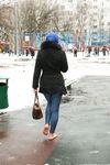 Feet - Nina D - 2017-04-19 Bare feet in the cold slush