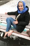 Feet - Nina D - 2017-04-19 Bare feet in the cold slush