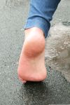 Feet - Nina D - 2017-04-19 Bare feet in the cold slush