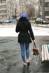 Feet - Nina D - 2017-04-19 Bare feet in the cold slush