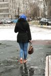 Feet - Nina D - 2017-04-19 Bare feet in the cold slush