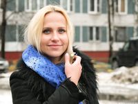 Feet - Nina D - 2017-04-19 Bare feet in the cold slush