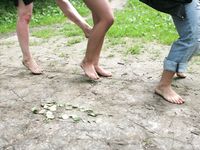 Feet - Oksana + Jenya + Anna Taradanova - 2006-12-03 Sharp exam for bare feet