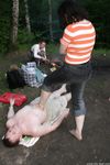 Feet - Oksana + Lena + Marina - 2004-06-19 Barefooted picnic