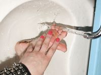 Feet - Oksana - 2004-05-11 Bike repairing