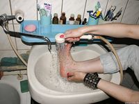 Feet - Oksana - 2004-05-11 Bike repairing