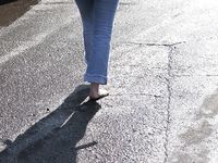 Feet - Oksana - 2005-04-07 Dirty feet in and outdoors