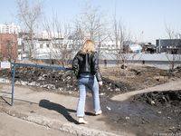 Feet - Oksana - 2005-04-07 Dirty feet in and outdoors