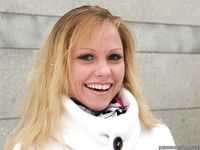 Feet - Oksana B - 2011-09-22 Hot feet on wet snow