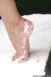 Feet - Oksana B - 2011-09-22 Hot feet on wet snow