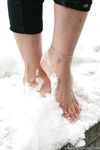 Feet - Oksana B - 2011-09-22 Hot feet on wet snow