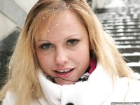 Feet - Oksana B - 2011-09-22 Hot feet on wet snow