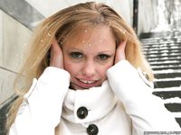 Feet - Oksana B - 2011-09-22 Hot feet on wet snow