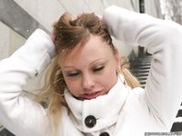 Feet - Oksana B - 2011-09-22 Hot feet on wet snow