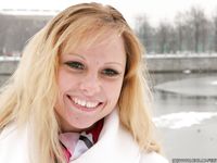 Feet - Oksana B - 2011-09-22 Hot feet on wet snow