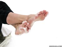 Feet - Oksana B - 2011-09-22 Hot feet on wet snow