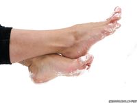 Feet - Oksana B - 2011-09-22 Hot feet on wet snow