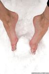 Feet - Oksana B - 2011-09-22 Hot feet on wet snow