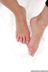 Feet - Oksana B - 2011-09-22 Hot feet on wet snow