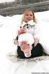 Feet - Oksana B - 2011-09-22 Hot feet on wet snow