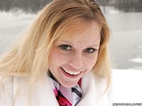 Feet - Oksana B - 2011-09-22 Hot feet on wet snow