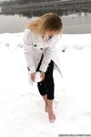 Feet - Oksana B - 2011-09-22 Hot feet on wet snow