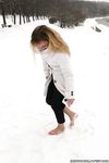 Feet - Oksana B - 2011-09-22 Hot feet on wet snow