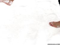 Feet - Oksana B - 2011-09-22 Hot feet on wet snow