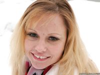 Feet - Oksana B - 2011-09-22 Hot feet on wet snow