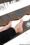 Feet - Oksana B - 2011-09-22 Hot feet on wet snow