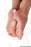Feet - Oksana B - 2011-09-22 Hot feet on wet snow