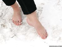 Feet - Oksana C - 2011-11-03 Hot girl on cold snow