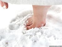 Feet - Oksana C - 2011-11-03 Hot girl on cold snow