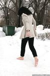 Feet - Oksana C - 2011-11-03 Hot girl on cold snow