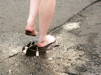 Feet - Olga A - 2010-10-20 Hot asphalt and high arches