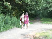 Feet - Olya with friends - 2006-02-15 Fire and glass test for bare feet