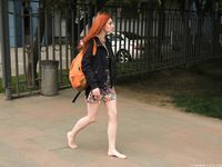 Feet - Sofia B - 2017-04-07 A barefoot redhead's trip