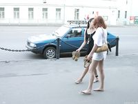Feet - Sveta + Lena B - 2004-11-14 In the center of Moscow