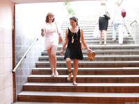 Feet - Sveta + Lena B - 2004-11-14 In the center of Moscow