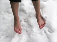 Feet - Tamara -  2009-05-27 Barefoot winter endurnce test