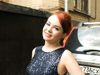 Feet - Toria - 2013-08-24 Redhead beauty in blue dress